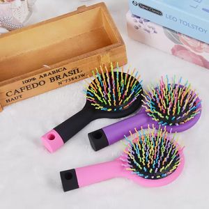 Heat Transfer Plastic Round Comb Brush Sundries Sublimation Blank Hair Brushes Exclusive Ultra-soft IntelliFlex Bristles J0329