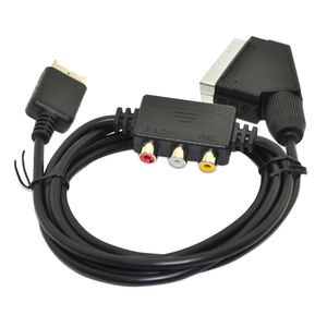 Console TV Lead cable for PS2 cord Scart Cable with AV Box Adapter