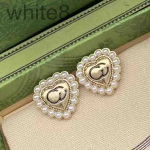 designer Heart Ear Studs Women Desiner r old Letters rin With Pearl Womens Desiners Jewelry Ladies Accessories Reo 9TVS