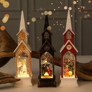 Other Event Party Supplies Christmas Decoration LED Electronics Wind Lantern Small Church Ornament Catholic Angel Jesus Holy Family Home Room Shelf Garnish 230329