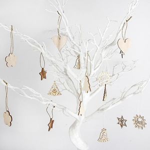 Decorazioni natalizie Piccoli trucioli di legno Ornamenti Giocattoli per bambini Per pendenti appesi all'albero Decorazione natalizia Festa in casa Anno NoelChristmas