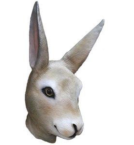 Party Masks Rabbit Mask Latex Animal Mask Rabbit Easter Fancy Makeup Party Rabbit Clothing Mask 230329