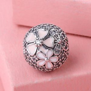 925 Sterling Silver Poetic Blooms Clip Stopper Bead Fits European Jewelry Pandora Style Charm Bracelets