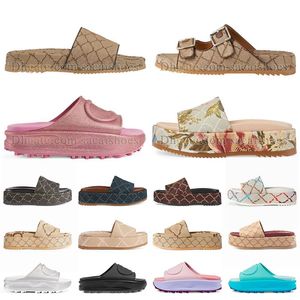 2023 new metallic pink sandals woman famous designer platform slipper summer foam sliders house outdoor danvas plaid leather coach sandales flat beach shoes mens