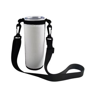 Sublimation Strap Insulated Water Bottle Sleeve Bag Holder Other Drinkware Neoprene Tumbler bag holder Outdoor Sport Water Bottle Bag Carrier