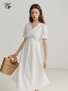 Casual Dresses FSLE Summer French Romantic Lace Long Dress Women Slim Short Sleeve Elegant Vintage Casual Ladylike Female Clothing 230329