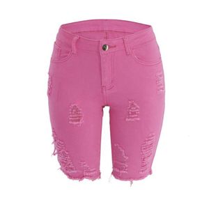 Shorts femininos sexy lasco chorno de jeans shorts femininos de moda feminina alta casual casual jeans rosa shorts de verão bermuda mujer 230329