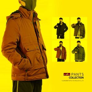 Мужские траншеи Куртки теплый капюшон толстый слойный слой мужчина повседневное высококачественное пальто термическое зимнее ветры