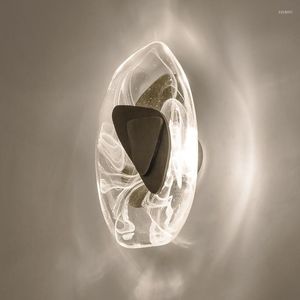 Vägglampor nordiska minimalistiska kristalllampor Led Novely Creative Study Bedside Luxury Art Modern inomhushallens belysningsarmaturer