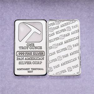 Other Arts and Crafts -1oz America Pan American Mining Silver Bar No Magnetic