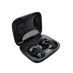 BT500 TWS Wireless Earphone Waterproof Gaming Headset with Charging Case Digital Display Touch Control Earhook Sports Earbuds Hanging Ear type