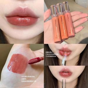 Lip Gloss 6 Color Mirror tingimento hidratante Lipstick líquido impermeável à prova d'água Tonalidade vermelha duradoura Cosmética de maquiagem coreana