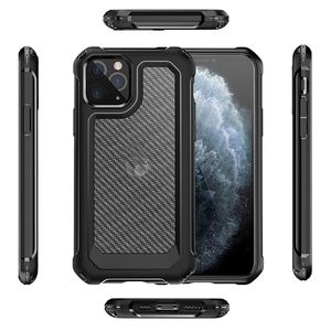 Capa armadura de fibra de carbono, translúcida, antiderrapante, à prova de choque, para novo iphone 15, 14, 13, 12, 11 pro max, x, xr, xs max