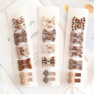 Saç Aksesuarları 510pcs Bowknot Bebek Kız Pimleri Sevimli Çiçek Ekose Dot Çocuk Klipler Pin Çocuk Barrettes Meapwear Accessorie 230328