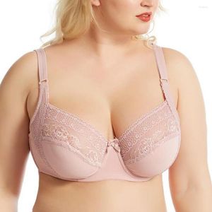 Cobertura completa de decote em V feminino de Bras feminino PLUS BRA NÃO ACONDIDADO MINIMISER 38 38 40 42 44 46 48 50 B C D DD E