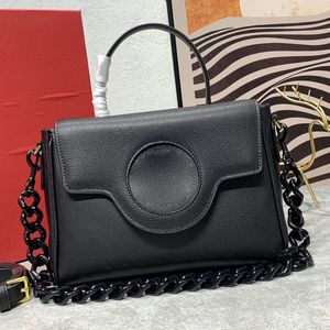 Katı zincirler çanta büyük kapasiteli omuz çantaları tote çift kayış sapı güzellik kafası donanım hasp crossbody çanta iplik iç cep gerçek deri çanta