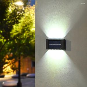 Lâmpada de parede Luzes de jardim ao ar livre Decoração da casa LED interno solar fora do sol Sols Sconce Lâmpadas 2023