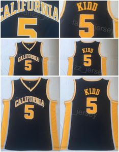 California Golden Bears 5 Jason Kidd Jersey College Basketball University Shirt Teamfarbe Schwarz Für Sportfans Atmungsaktive Stickerei und Näharbeiten aus reiner Baumwolle NCAA