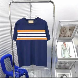 Bayan Klasik T Shirt Kontrast Renk Yaz Kısa Kollu Kadın Erkek Trendy Casual Tees Tops