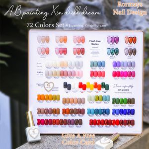 Rormays Gel Polishing Nail Polish 72 Color Suit Mixed Color Love Bottle Design DIY Nail Polish Vernis Semi Permanent UV LED Nail Art Salon Factory