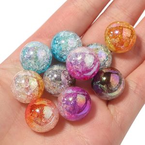 Loose Beads for Bracelets Necklace Jewelry Making Crack Color Round Bead Acrylic Fashion Diy Women Kids Handwork Making Accessories