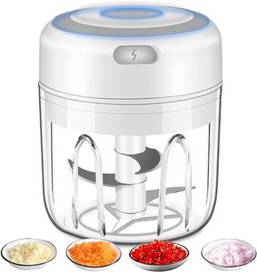 Fruktgrönsaksverktyg Electric Mini Vitlök Chopper Portable Food Processor Lök Mincer trådlös köttkvarn med USB -laddning 230329