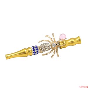 Handmade Metal Hookah Mouthpiece Mouth Tips Arab Shisha Filter Animal Spider Skull Turtle Owl Mouth piece Inlaid Jewelry Diamond