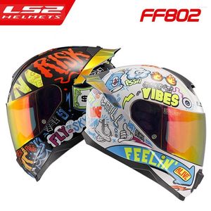 Capacetes de motocicleta LS2 FF802 Capacete Palhaço Full Face Motocross Racing Homem Mulher Casco Moto Casque 3C Aprovado