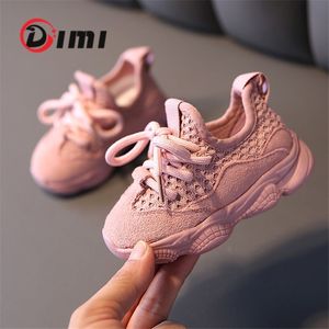 Första Walkers Dimi Autumn Baby Girls Boys Toddler Shoes Baby Casual Running Shoes Soft Sole bekväma andningsbara barn Sneakers 230329