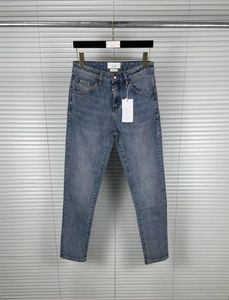 Mäns jeans tb varumärke jeans män pappy etikett tvättar bomull denim byxor manliga smala passform blå byxor ky pojke par bär kläder 230329