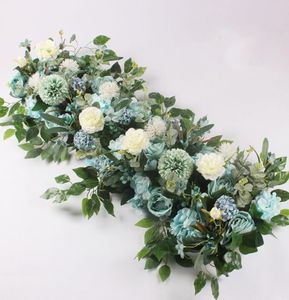 Decorative Flowers Wreaths Festive Party Supplies Home Garden 100Cm Diy Wedding Flower Wall Arrangement Silk Peonies Rose Artificial Row I0329