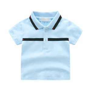 Baby Boy Kids Polo Shirt Letni krótkie topy bawełniane odrzuć kołnierz sport