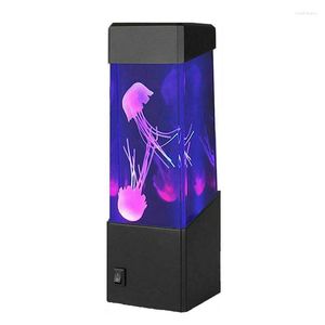 Luci notturne piccoli jellyfish canotta colore che cambia tavolo da lampade leggero per regalo per camera da letto