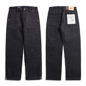 Mäns jeans röda tornado svarta officer byxor mäns selvedge denim jeans chino avslappnad fit 230329