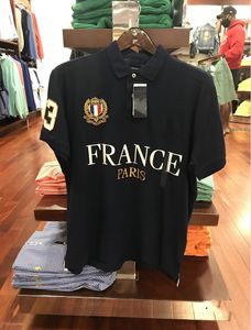 Herrpolos skjorta 2024S Ny sommar kort ärm topplapel high-end utrikeshandel t-shirt europeisk och amerikansk broderi S-5x