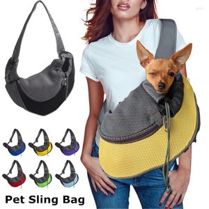 Siedzisko samochodu dla psów Pet Puppy Noszyjnik S/L Outdoor Travel Rame Bag Mesh Oxford Single Comfort Sling torebka TOTE Koty Koty