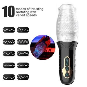 Massaggiatore sex toy masturbatore Penianana Men's Cup Sucker 18 Wank Maschio Rose Flower Uomini adulti Bambola automatica per donne in movimento Vibratore Ma Bird Toys