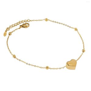 Tornozeleiras 1 peça 316 Chain de cabo de aço inoxidável para mulheres coragem de tornoziga dourada de cor ajustável Acessível Jóias Acessórios 21cm (8 2/8 