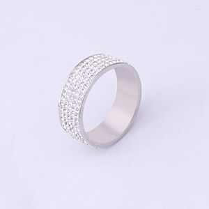 Cluster Rings 2023 Sale Fine Jewelry Titanium Steel Full Crystal Ring Female From Austrian Fashion Romantic For Women