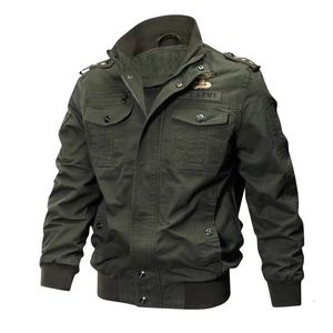 Herrjackor Spring Autumn Jackets Män mode broderi Air Force One Jackets Coat Men's Clothing Tactics Militär Jacka M-6XL 230329