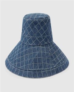 Полная буква джинсовая джинсовая дизайнерская шляпа мужски дизайнеры бейсболки шляпы Mens Womens Wide Brim Hat Fashion Sunhat Casquette Sport GO9306874