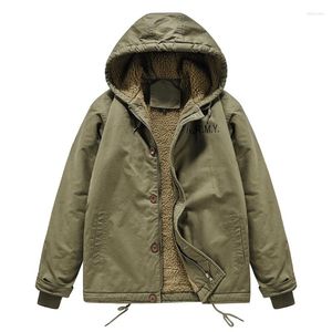 Мужские куртки мужская винтажная зима густая теплая куртка кашемирная лайнер Parkas Coats Outdoor Whrovbreaker военный бомбардировщик тактический полет