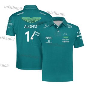 Polo da uomo Fernando Alonso Designed Formula One Shirt 2023 Aston Martin New Fashion Racer T-shirt Abbigliamento di alta qualità Y2303