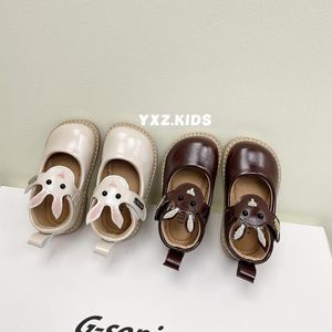 First Walkers 2023 Spring Autumn Baby Girls Leather Shoes Solid Color Toddler Princess Flats