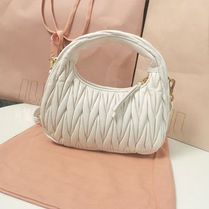 Designer-Hobo-Taschen, luxuriöse Umhängetasche, 20 cm, Unterarmtasche, 10A, Handtasche aus Lammfell in Spiegelqualität, mit Box M01
