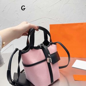 Kobiety luksusowe marki torebki torebki na ramię crossbody torba TOTE Fashion Tekstura skórzana wielofunkcyjna przenośna torby kubełkowe BAMS BAMS Fabryka Bezpośrednia Sprzedaż