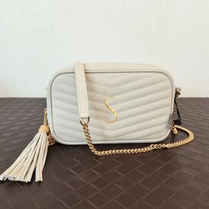 spegel kvalitet kvinnor houlder väskor plånböcker män lou tassel quiltad väska äkta läder axel kamera handväskor lyxdesigners klassiska totes crossbody clutch väska