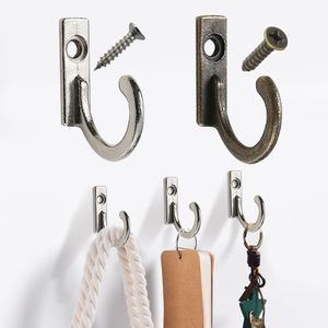 Small Antique Robe Hooks Wall Hanger Curved Buckle Horn Lock Clasp Hook for Wooden Jewelry Box Hardware Home Coats Hat Clothes