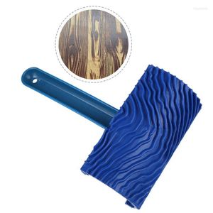 Set di utensili manuali professionali Pennello a rullo per vernice decorativa da parete con venature del legno multifunzionale Manico blu Uso domestico Fai da te Facile da usare