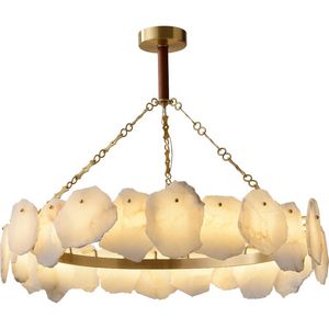 Pendant Lamps Postmodern Light Luxury Marble Chandelier Simple Copper Living Room Bedroom Dining Model Fashion ChandelierPendant